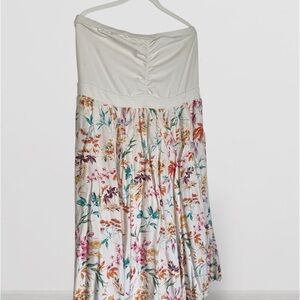 Torrid White Floral Off-Shoulder Dress